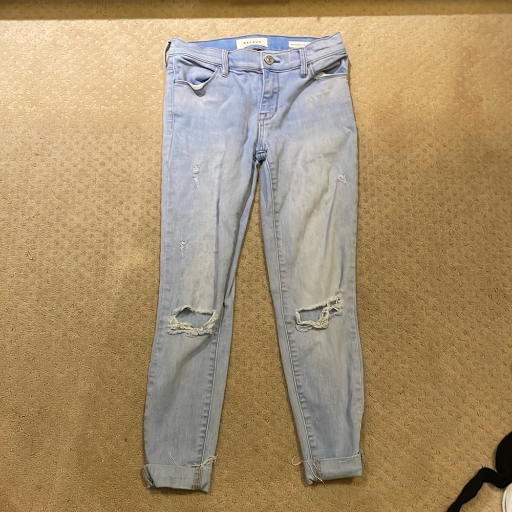 PACSUN Blue Skinny Super Stretch Jeans
